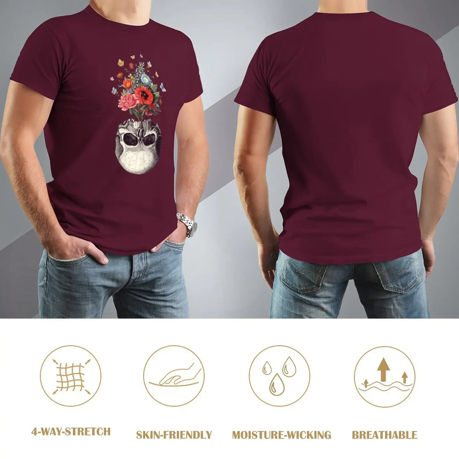 Memento Mori футболка Новая версия пользовательская графическая винтажная хлопковая