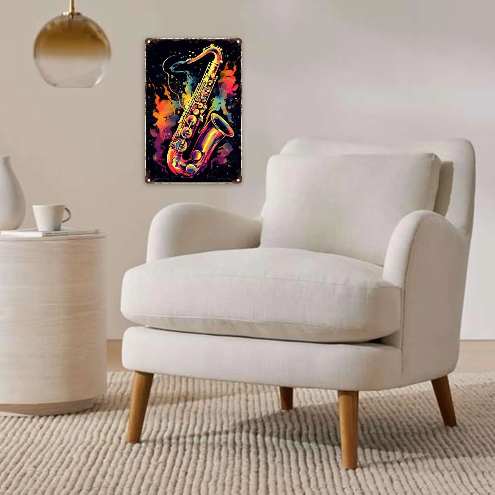 FLFGIDD алюминиевое настенное художественное украшение акварель музыка настенная