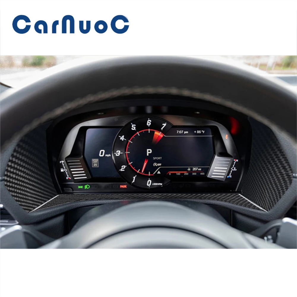 

Car Carbon Fiber Stickers For Toyota A90 Supra 2019 2020 2021 2022 Speedmeter Decorative Cover Trim Auto Interior Accessories