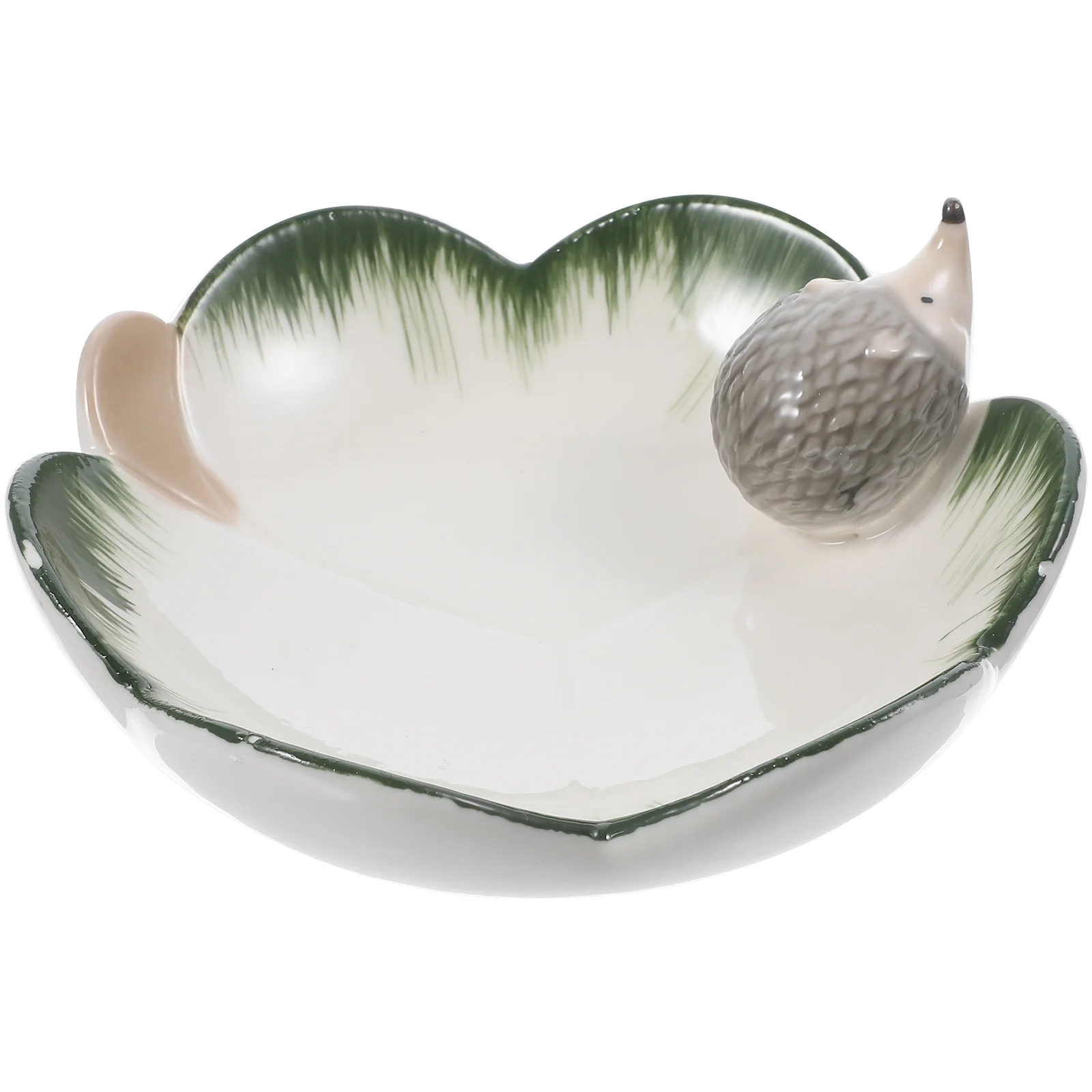 

Candy Hedgehog Tray Decor Holder Decoration Jewelry Storage Desktop Ornament Plate Ceramic Household