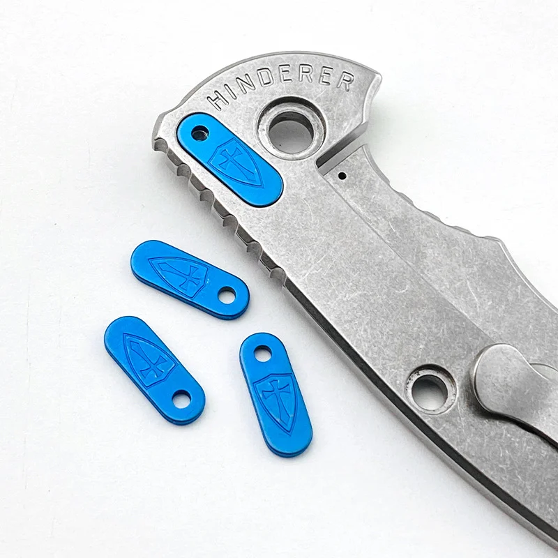 3pcs Titanium Alloy Knife Back Clip Filler Tab Backspacer Bracket For Rick Hinderer XM18 XM24 Knife Make DIY Accessories Part
