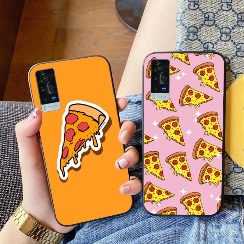 Cheese Pizza Phone Case for VIVO Y95 Y93 Y31 Y20 V19 V17 V15 Pro X60 NEX Black Soft Cover Funda Shell