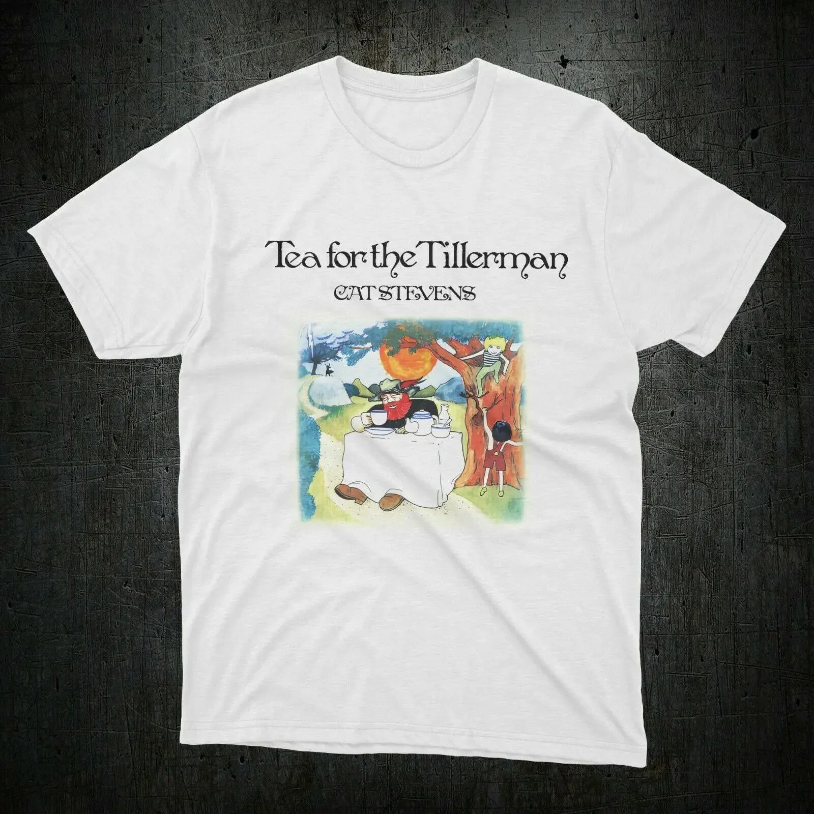 Фото Футболка Cat Stevens Tea for Tillerman Music Legend, белая, мужская, размер США, из плотного хлопка, винтажная, с эффектом потертости, уличный стиль, унисекс, эластичная №1