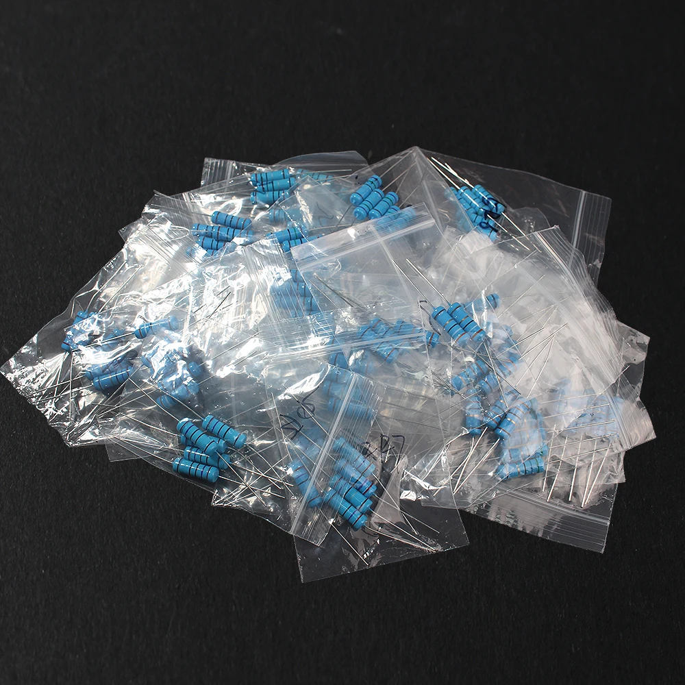 

150PCS 3W 1% Metal Film Resistance kit, 0.1R~750R 30 Values*5PCS resistor pack Assorted kit 10R 15R 20R 27R 0.5R 100R 150R