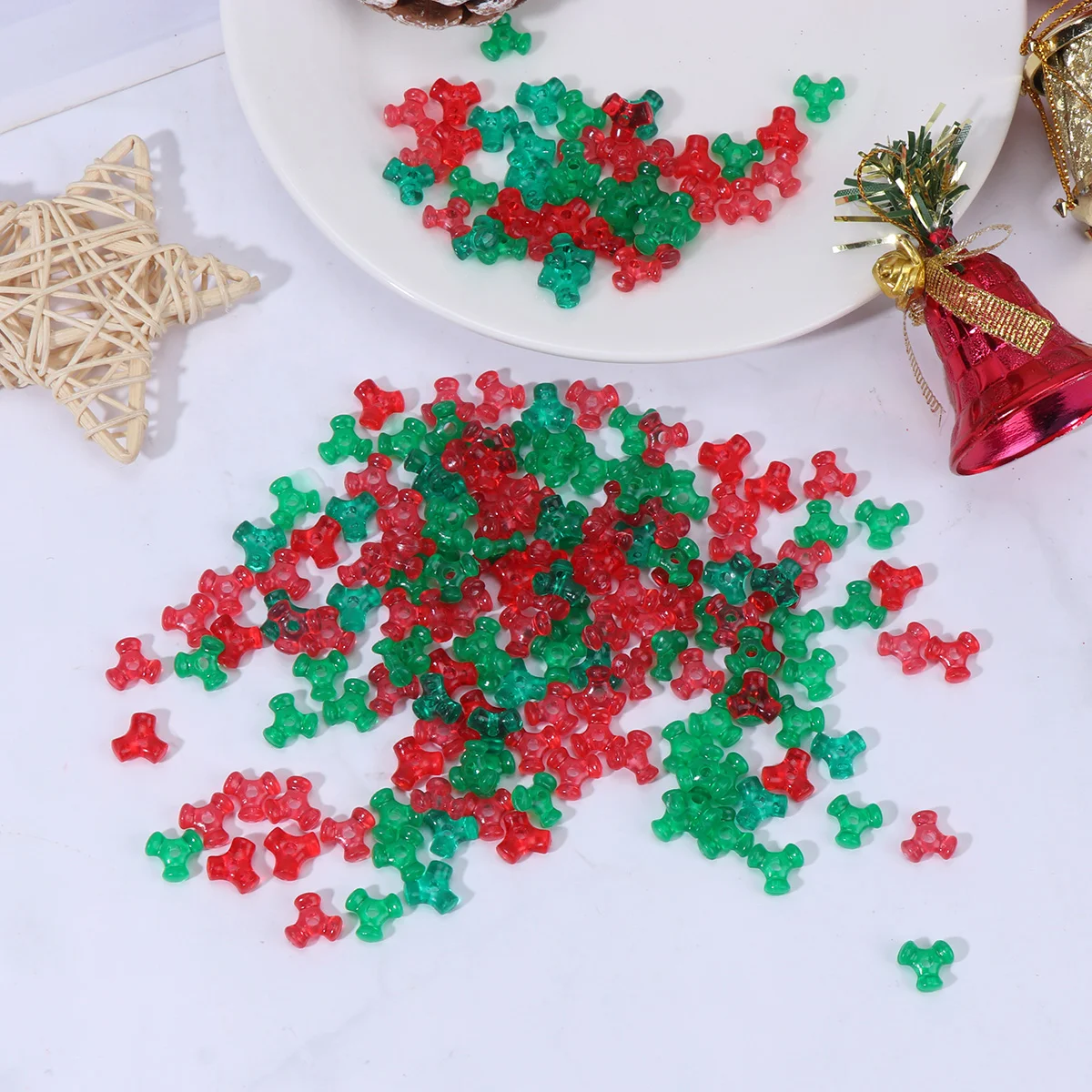 

1000 Pcs Christmas Decorations Jewelry Beads Decorate Beading Kits DIY Bracelet Child