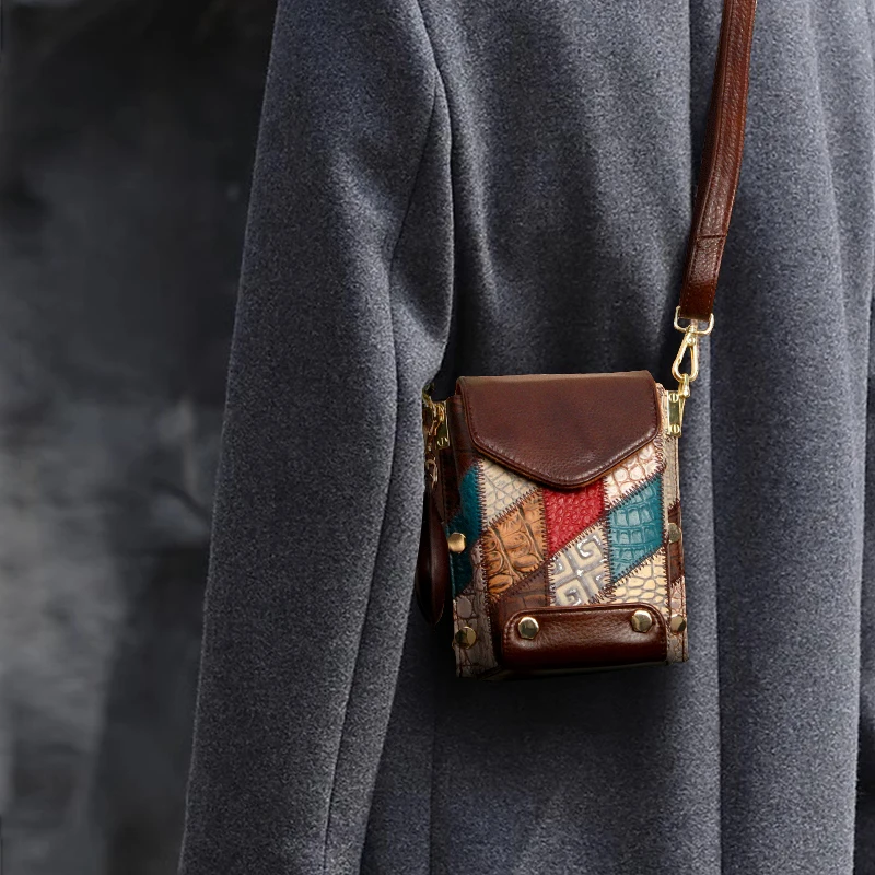 Женская сумка через плечо из натуральной кожи повседневный кошелек воловьей для