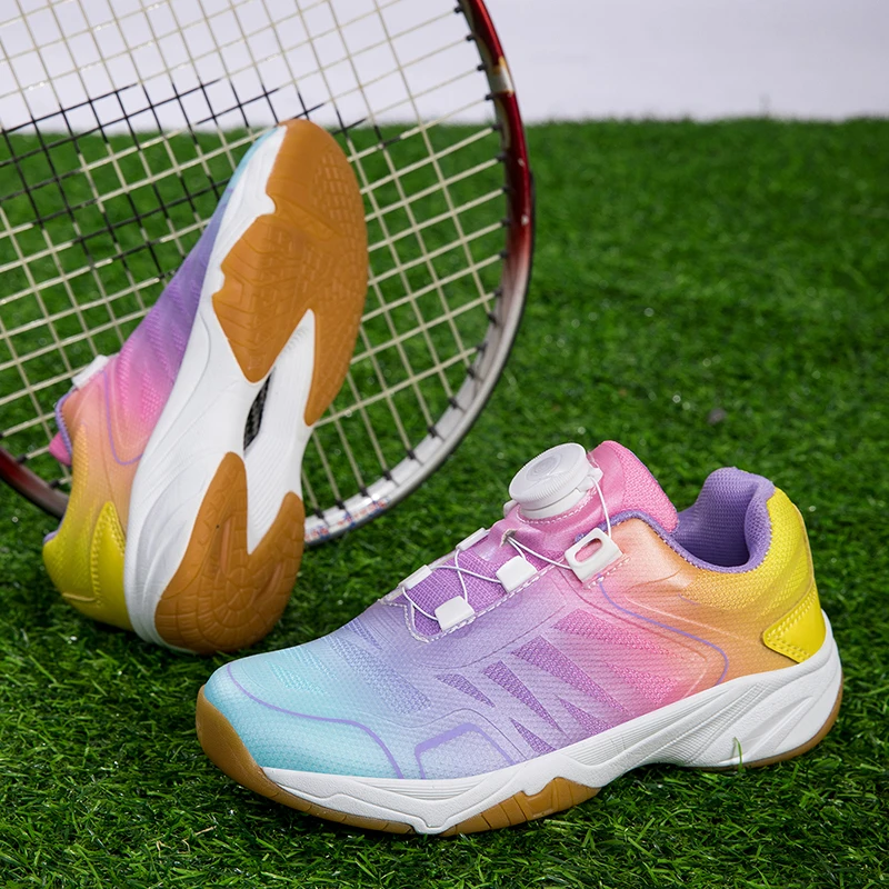 Новые детские туфли для бадминтона мальчиков и девочек модная детская