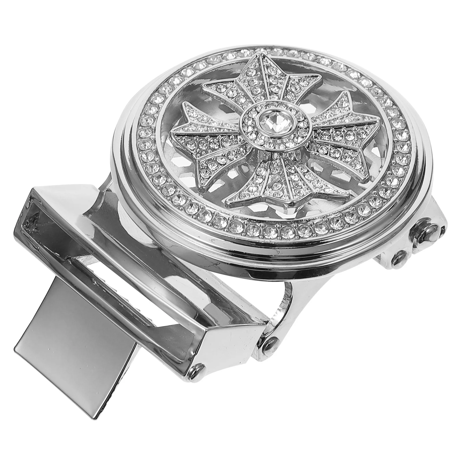 

1Pc Crystals Decor Automatic Diamond Design Belt Fastener Fashion Men Buckle Clothing Accessory