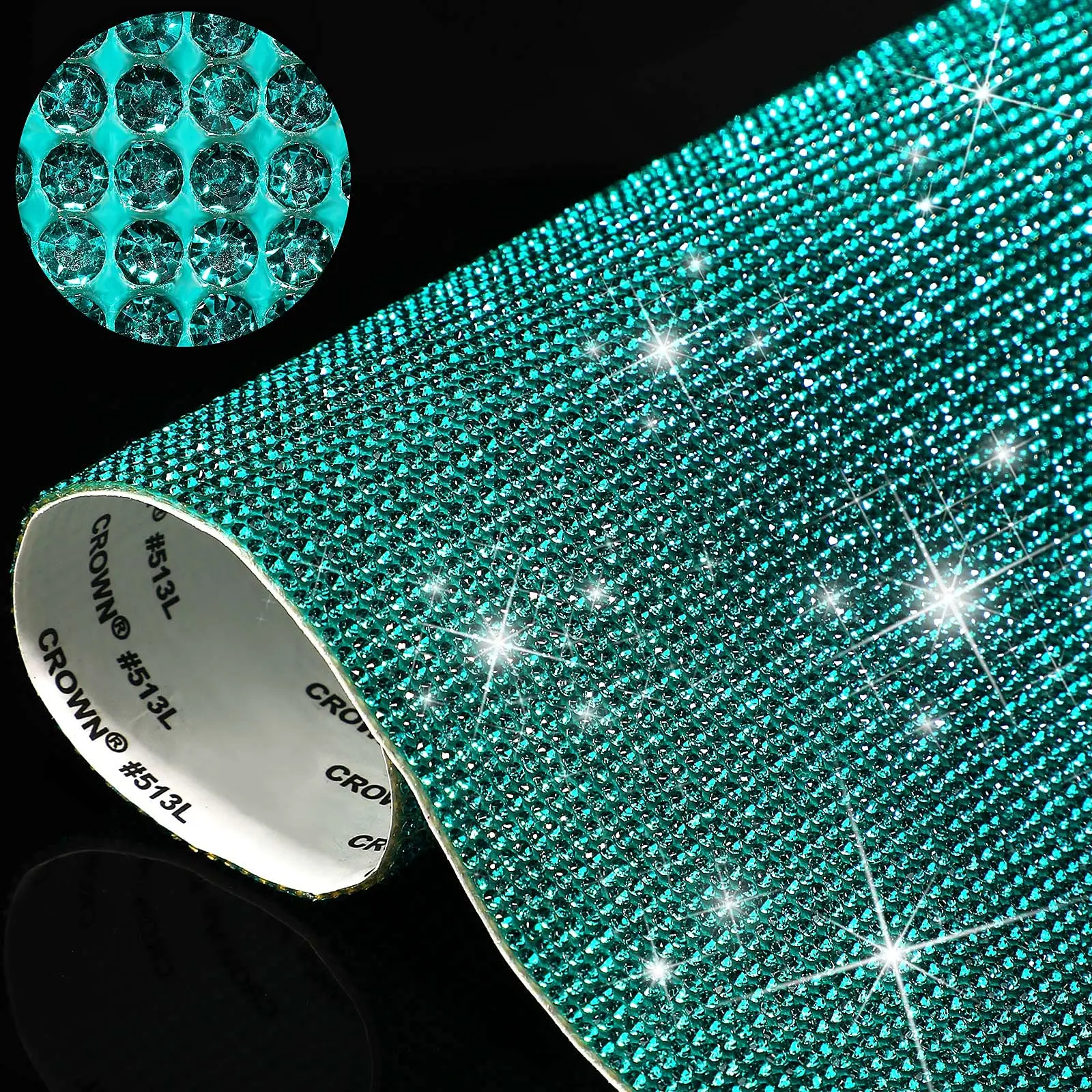 

Shiny Light sea Crystal Sticker High Quality Glass Rhinestones Self-adhesive Crystal Sticker for DIY Handicrafts Car Decoration