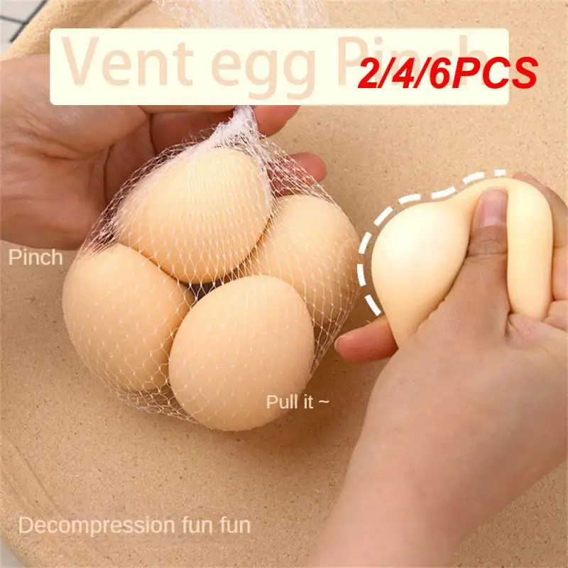 

2/4/6PCS Decompression Ball Color Tpr Material Soft And Non-deformable Relieve Stress Quick Rebound Kids Toys