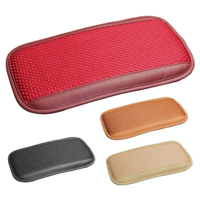

Auto Center Console Mat Car Armrest Protection Mat Non-slip Center Console Cushion Pad Artificial PU Leather Seat Box Protector