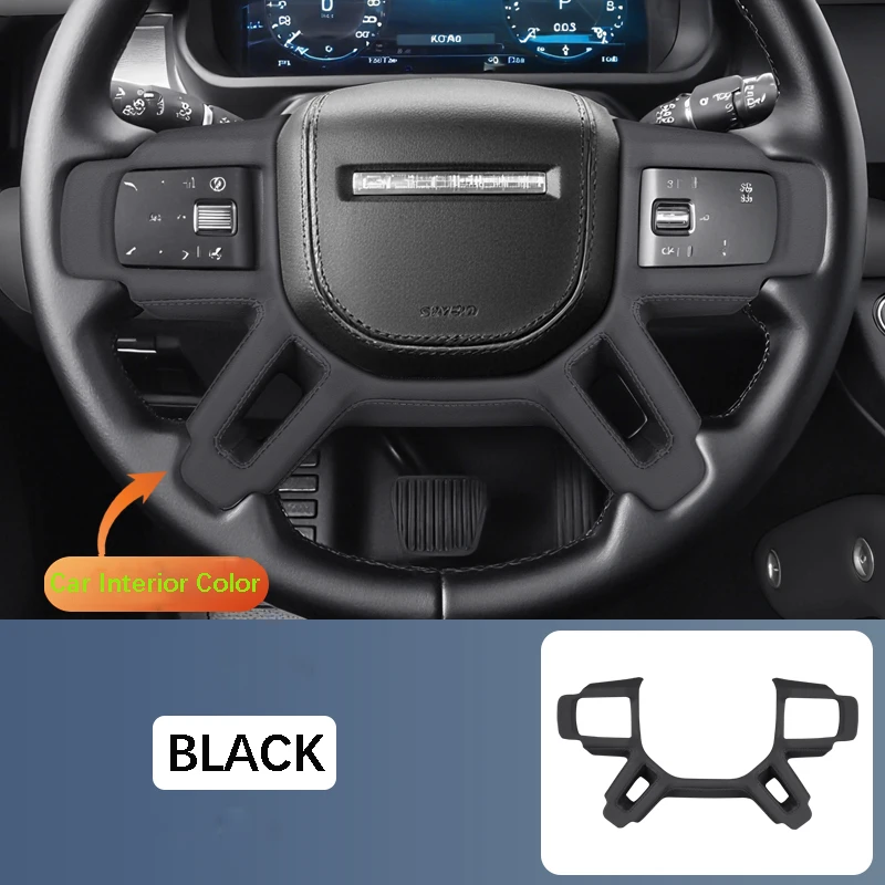 

Цветной внутренний кожаный чехол на руль автомобиля для Land Rover Defender 110/130/90 2020 2021 2022 2023 2024 2025