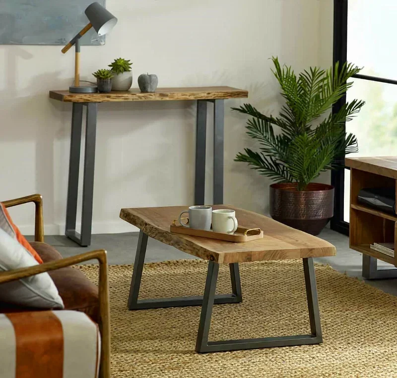 Приставной столик для спальни минималистичный ремесленный прямоугольный