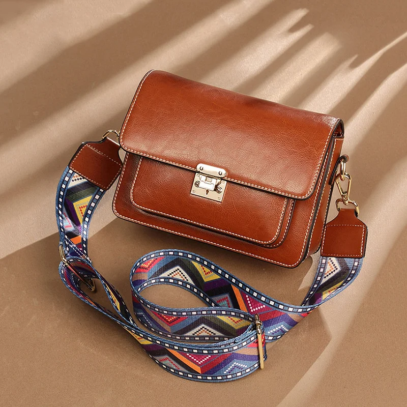 

high quality luxury brand Women 2023 New Genuine Leather Fashion Women's Bag Korean Color Shoulder Strap One