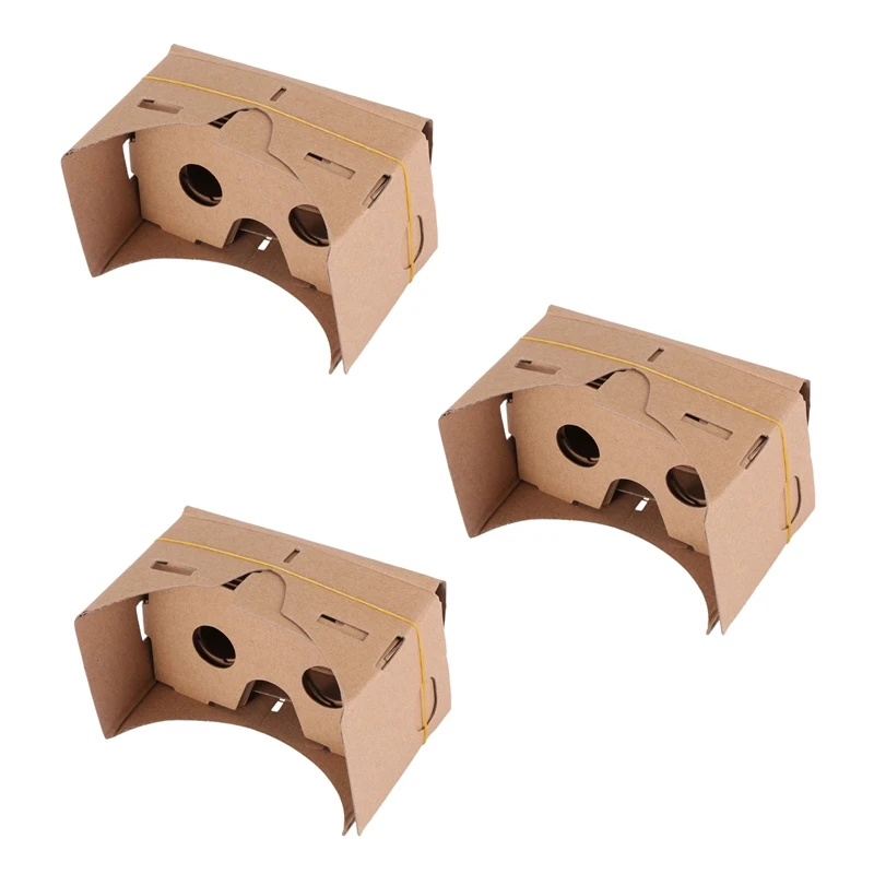 3X 6 Inch DIY 3D VR Virtual Reality Glasses Hardboard For Google Cardboard