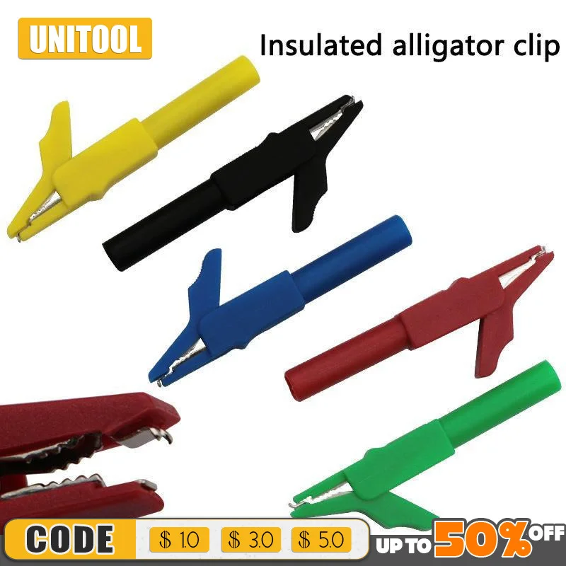 

Защитные зажимы типа «крокодил», профессиональный инструмент для обнаружения металлических проводов, изоляции, из чистой меди, 4 мм