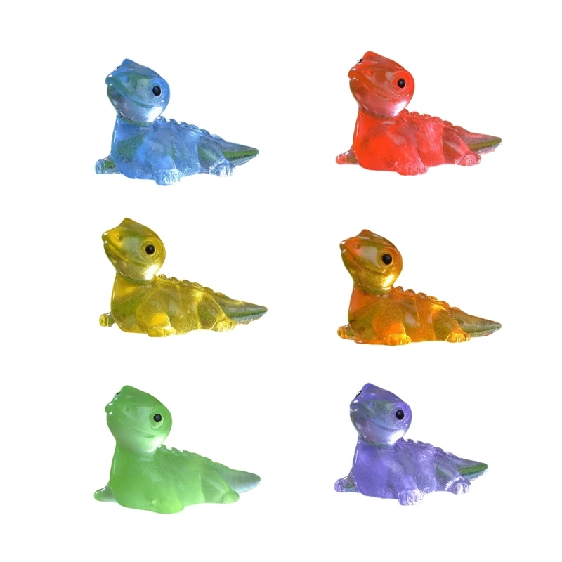 20 шт. светящиеся маленькие фигурки ящериц из смолы в темноте фигурка Lacertilian H7EA