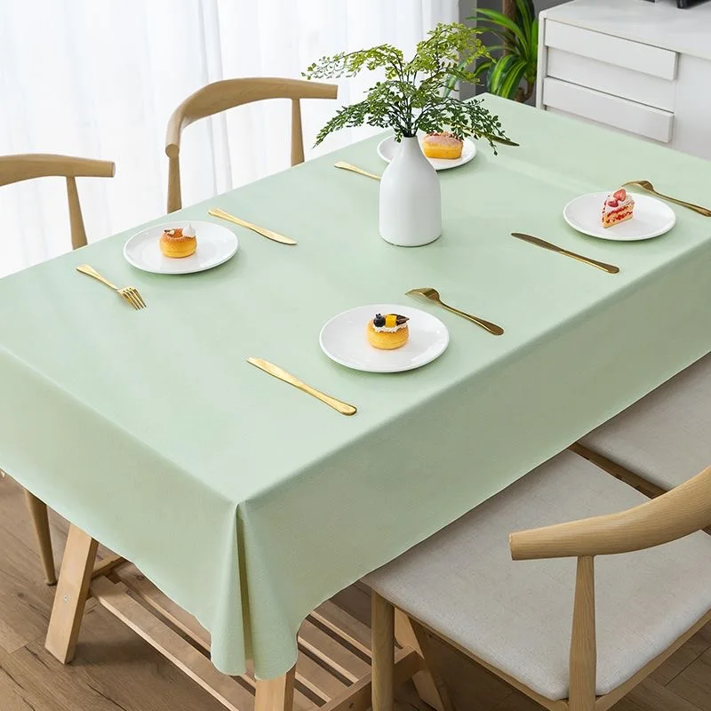 

High grade tablecloth waterproof, oil resistant, scald resistant, and wash free PVC 2023 latest dining tabl TSLing103