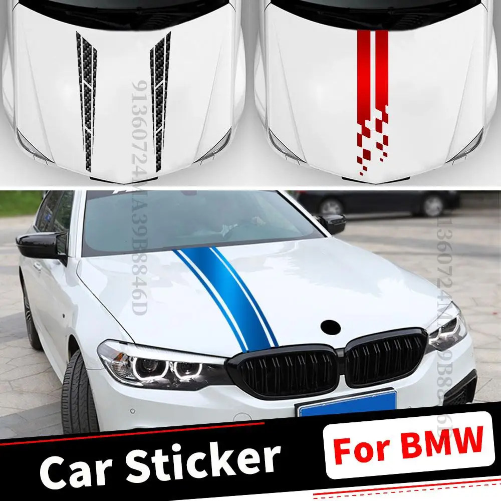 

WRC Rally Sport Racing Fashion Cool Hood Auto Car Sticker Decal Decor Universal For BMW 1 2 4 5 6 3 Series M Facelift Styling