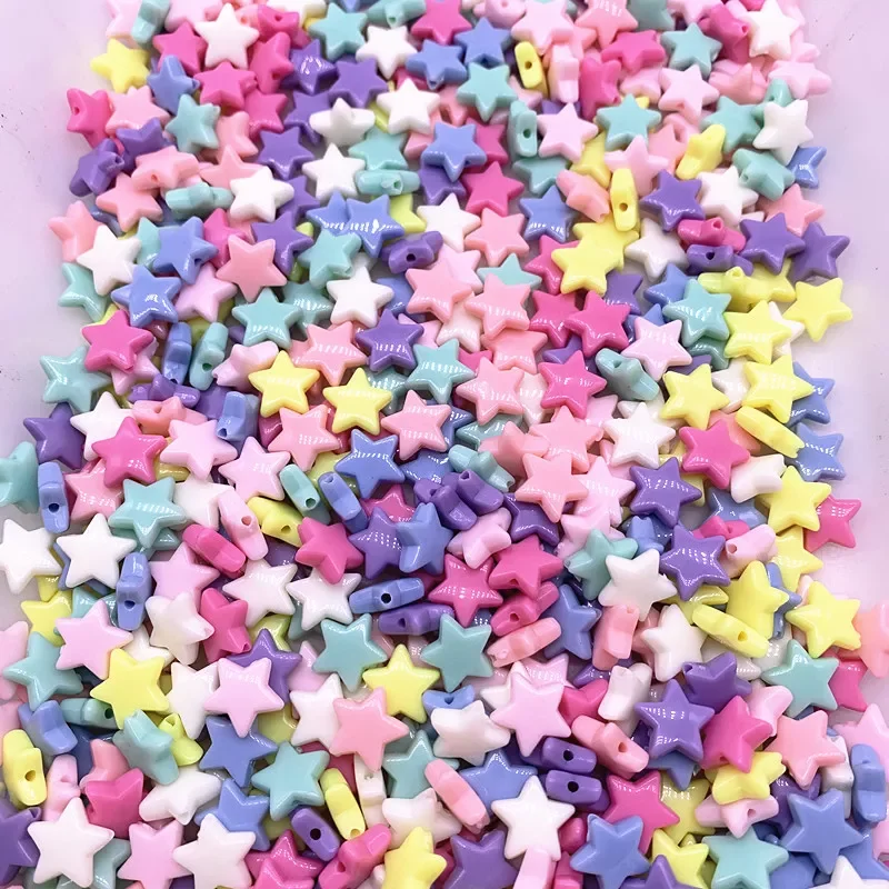 

Colourful Faceted Five-pointed Star Acrylic Loose Spacer Beads for Jewelry Making DIY Accessories