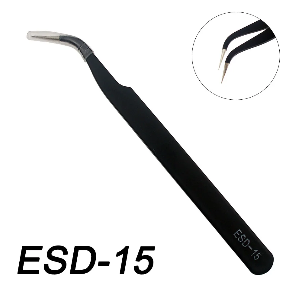 Антистатические пинцеты из нержавеющей стали ESD прецизионные инструменты для