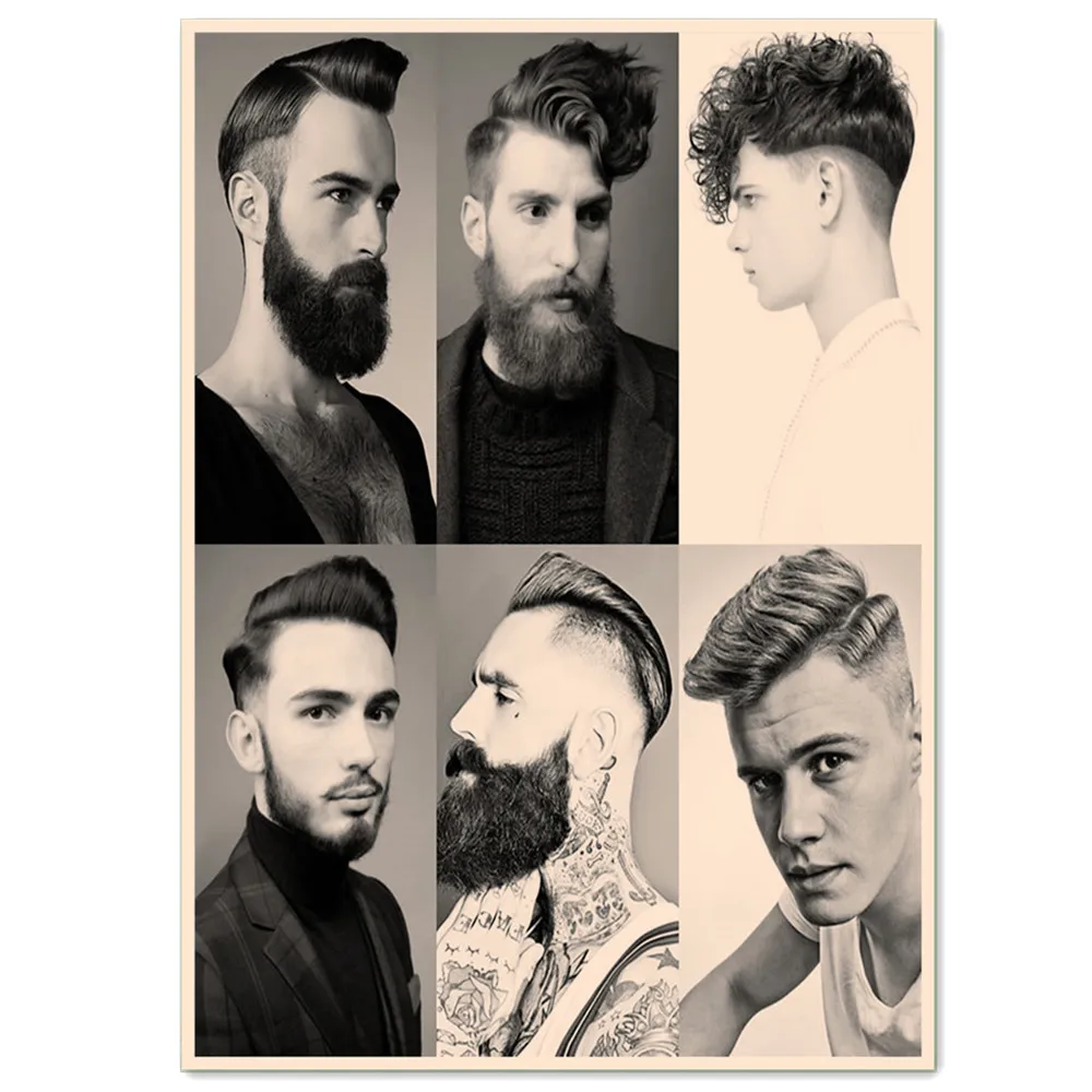 

Мужские деловые постеры и принты для причесок Настенная картина тату искусство Парикмахерская настенный Декор Картина Настенная Наклейка роспись