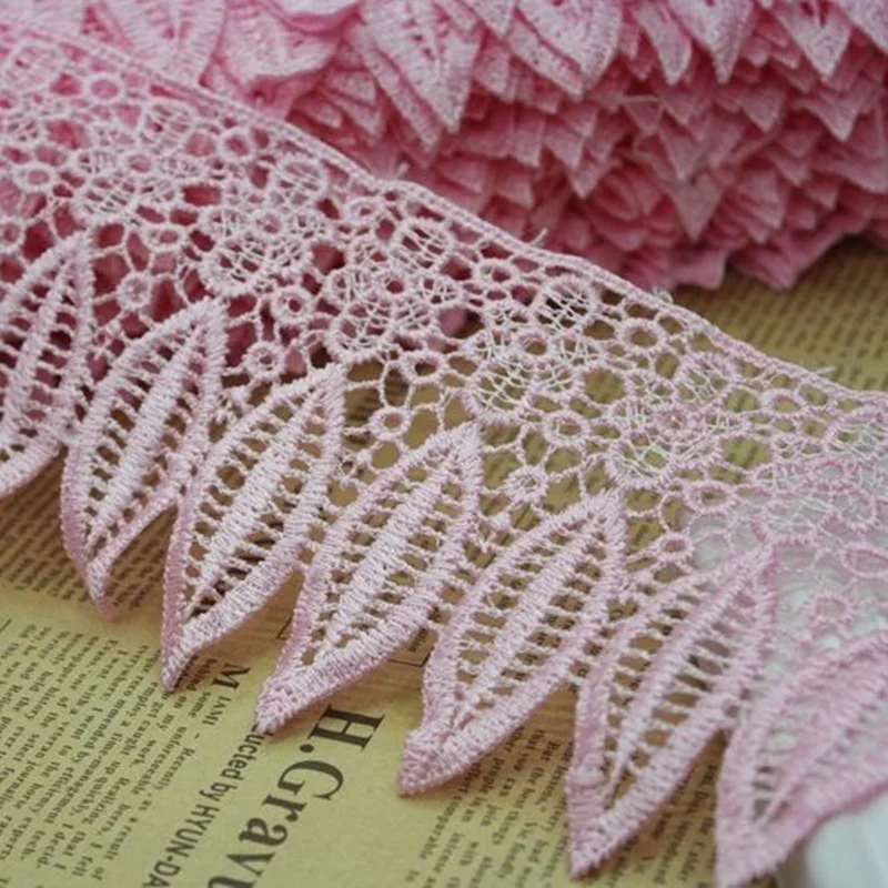 

1Yards 91cm New Lace Fabric Materials Embroidery Lace Fabric 9cm Ribbon Guipure Leaf Lace Trim Sewing encajes para costura LE5