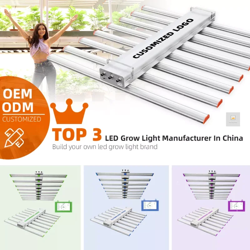 Spider Led Grow Light Bar Hard Strip Lamp Samsung LM301H 510/700/1000W Complete Kit Replace Hps Hid Commercial Plants Indoor