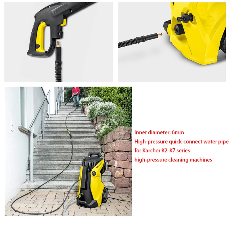 Фото Запасной шланг для мойки высокого давления Karcher K2-K 7 2.643-585.0, удлинительный шланг для мойки 5м/6м/10м/15м, шланг для очистки воды. №5