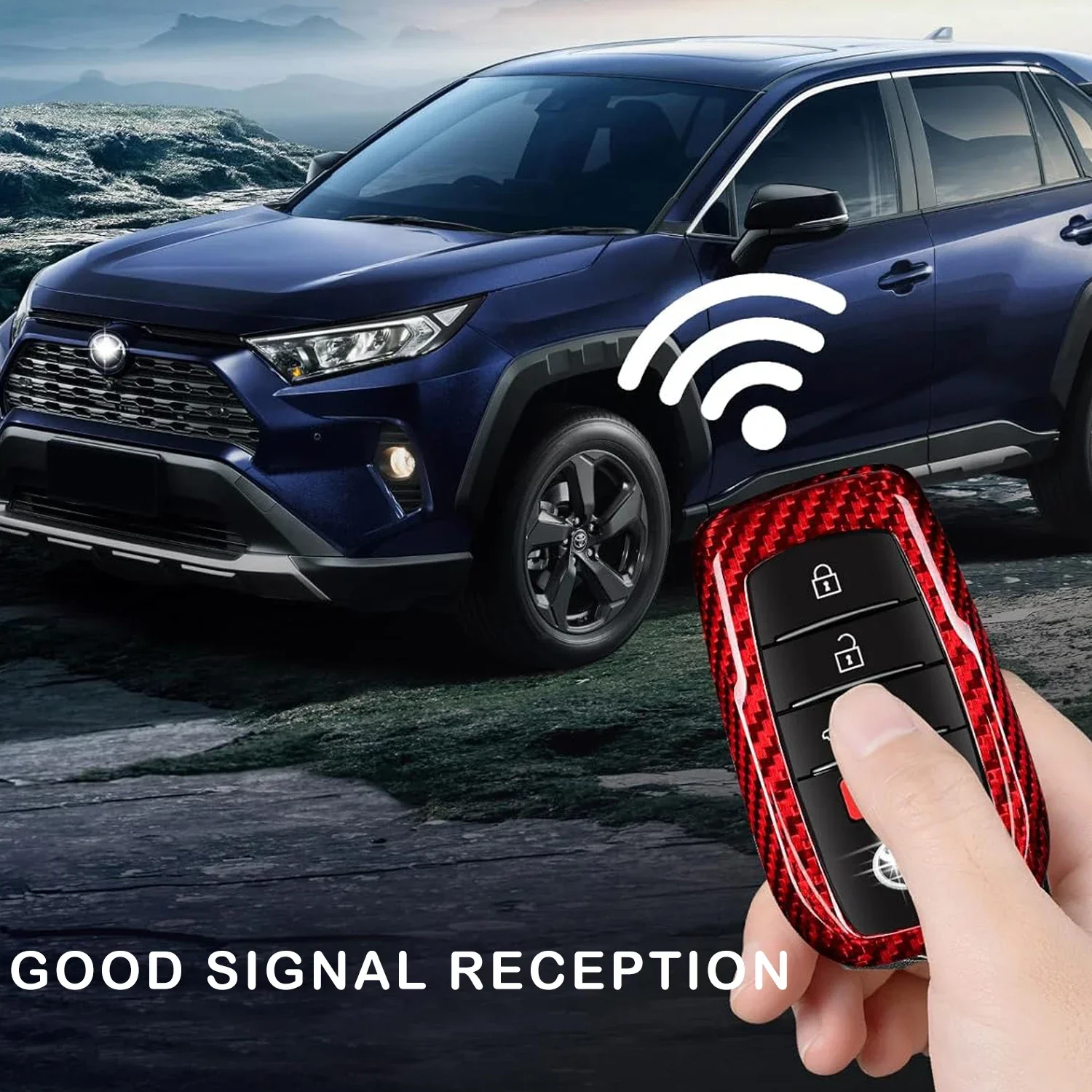 Чехол для ключей из углеродного волокна Toyota Venza чехол RAV4 Prime Land Cruiser Fortuner Mirai Collora