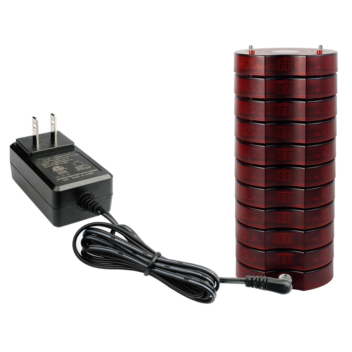 

10 Coaster Pagers with charging base for Clinic Church Cafe SU-668 SU668