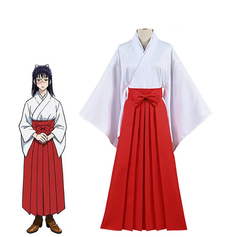

Anime Jujutsu Kaisen Iori Utahime Cosplay Costume Adult Women Outfits Kimono Batwing Coat Top Red Skirt Bow Halloween Carnival