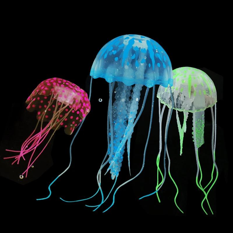 

Simulated Jellyfish Artificial Jellyfish Fluorescent Float Ornament Aquatic Landscape Fish Tanks Decoration Aquarium Accessories