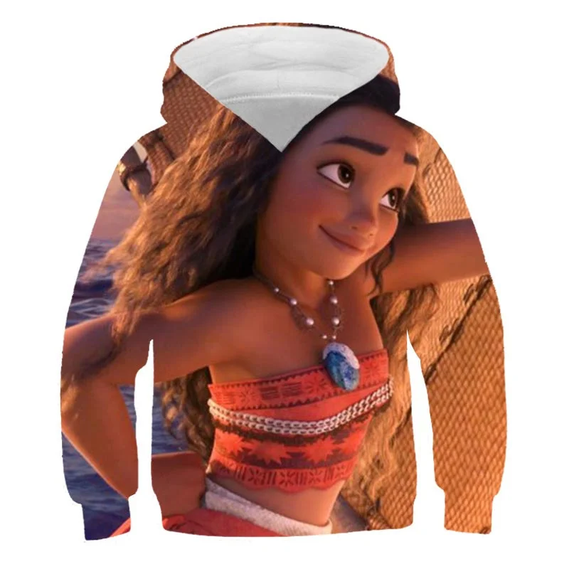 

Princess Moana New Fashion Girls Moana Hoodies 3D Printed Autumn and winter Sweatshirt for Children Hoodies Cartoon Hoodie
