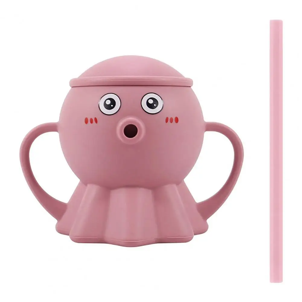 

400ml Baby Water Cup BPA Free Double Handles Petal Opening Design Heat-resistant Feeding Cup Baby Snack Cup 2021
