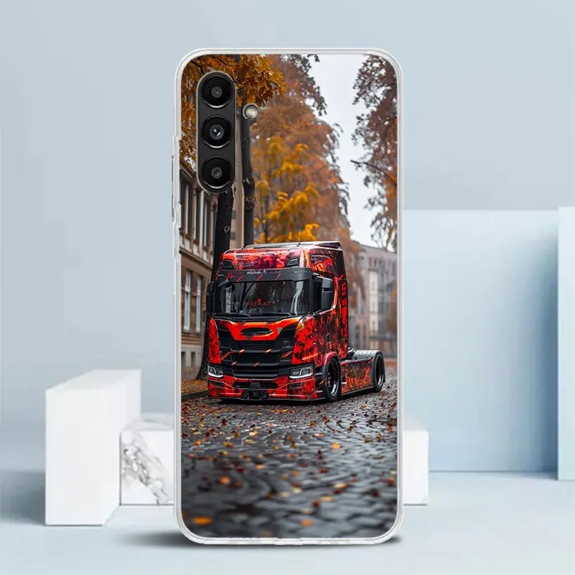 Фото Чехол для телефона Samsung Galaxy A17 A37 A57 A16 A26 A36 A56 A15 A14 A55 A13 A53 A25 A35 A24 A34 A23 A33 Galaxy с дизайном «Грузовики SA-AB» №5