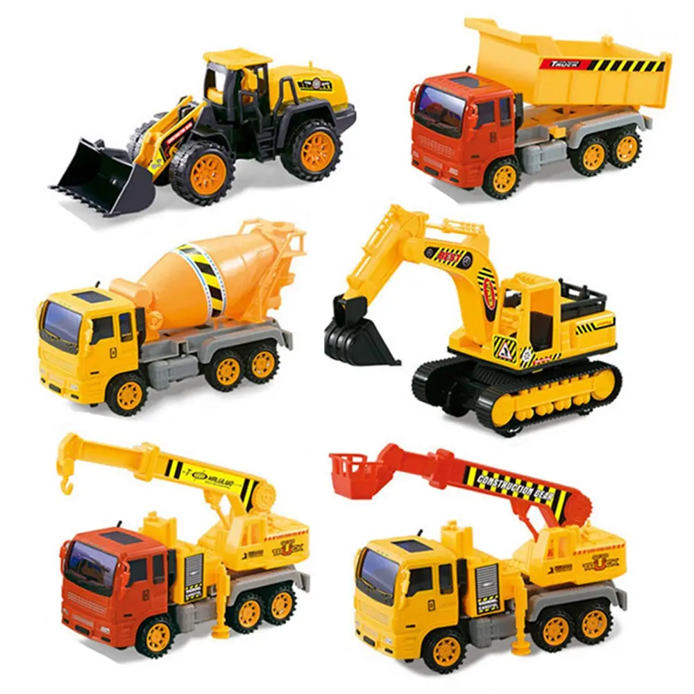 

Children's Inertia Engineering Car Excavator Bulldozer Mixer Truck Carrier Ladder Truck Boom Car Toys
