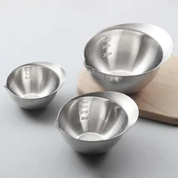 dropshipping3pcsset baking bowls rustproof multipurpose 304 stainless steel space saving stackable measuring bowls for kitchen