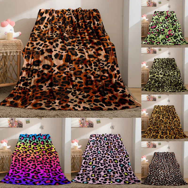 

Leopard Print Blanket Sofa Blankets for Beds Super Soft Warm Blanket Cover Flannel Throw Blanket Washable Blanket Queen Quilt