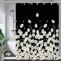 3d shower curtain flowers plant printed waterproof bathroom curtain with hooks polyester bath screen home decoration curtain