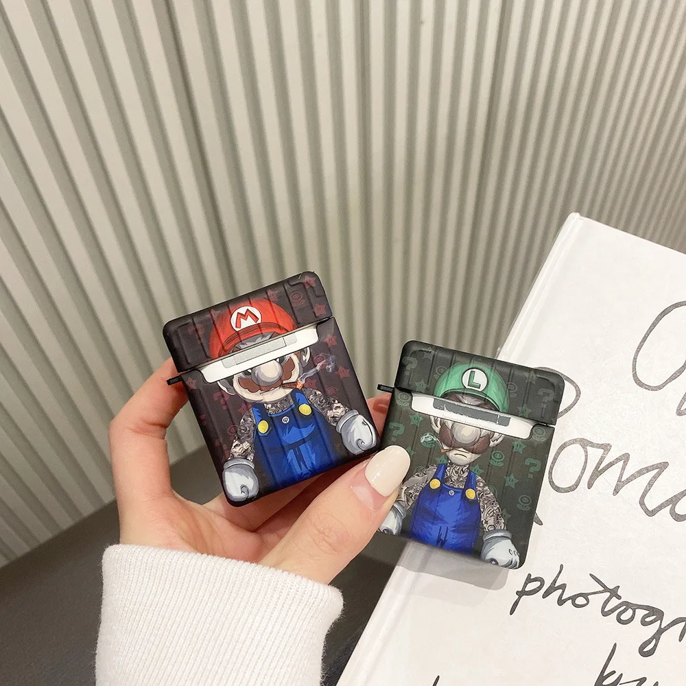 

Super Mario Bros Cartoon Headphone Silicone Case Suitable for Iphone Bluetooth Headset 1/2/3 Pro Soft Silicone Protective Case