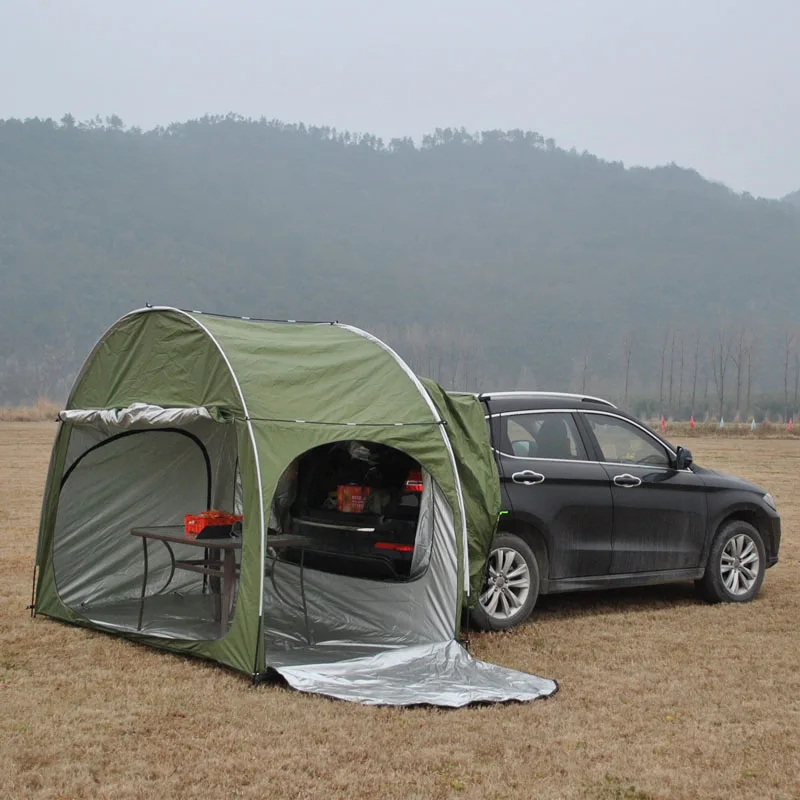 Portable Waterproof Car Rear Tent Bicycle Extension Tent Outdoor Camping Shelter SUV  Car Rear Extension Tent