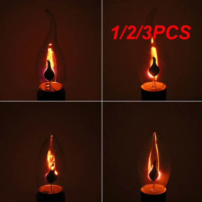

1/2/3 шт. E14 E27 лампа в античном стиле идеально подходит для создания уютной атмосферы, уникальный мерцающий эффект пламени, энергосберегающая и долговечная