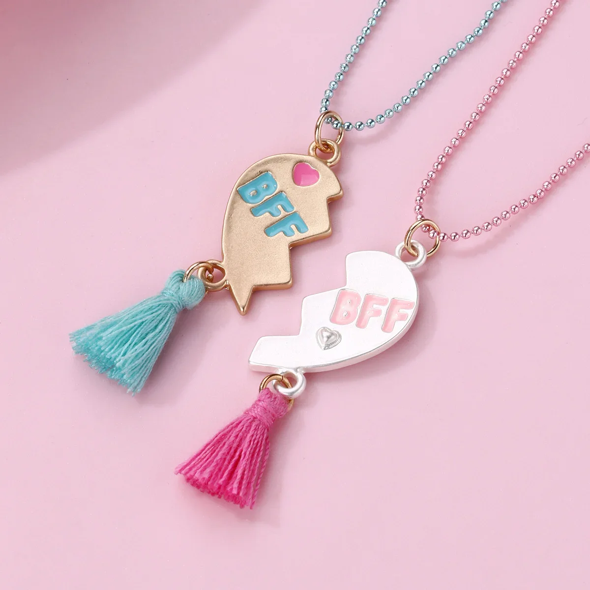 Милое и милое ожерелье цвета BFF модный комплект из 2 предметов универсальный