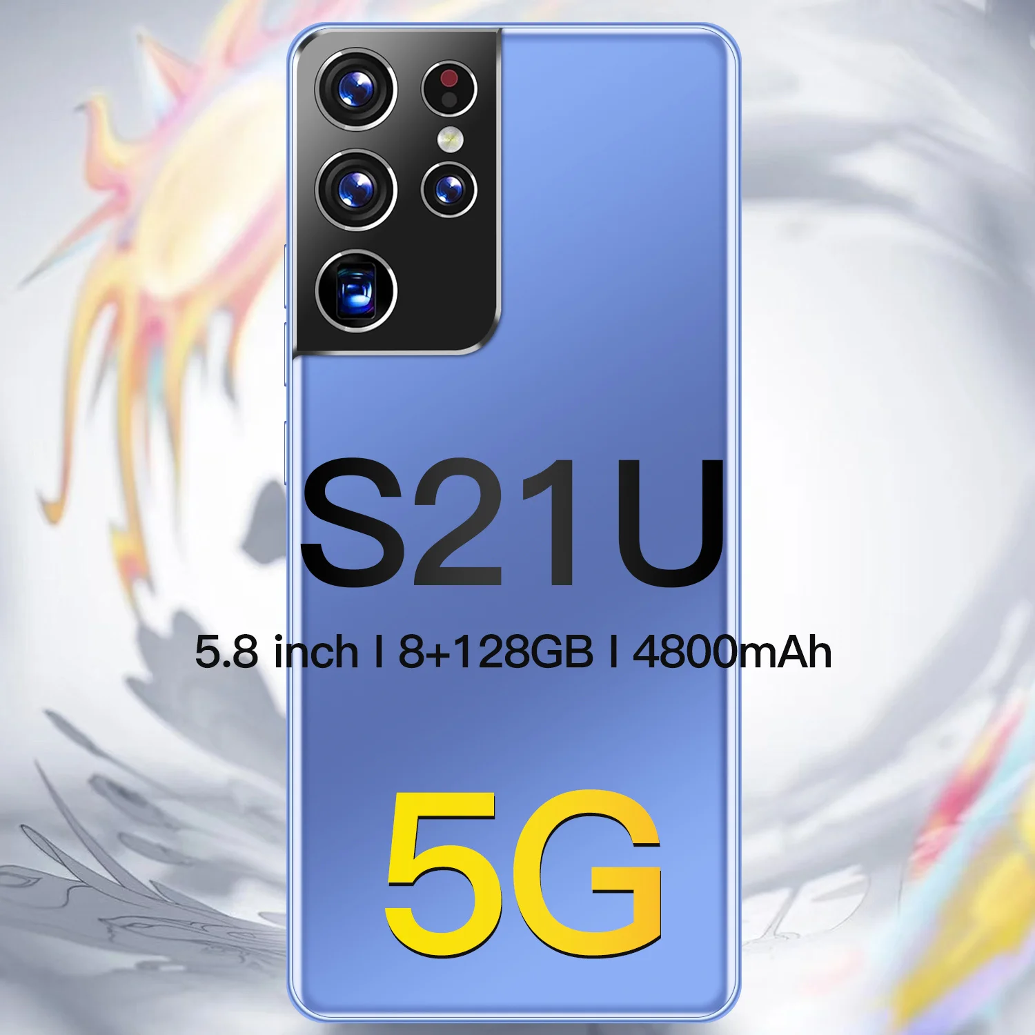 Смартфон глобальная версия S21U 5 8 дюйма + 128 ГБ 21 32 Мп 4800 мА · ч 10 ядер Android 0 сканер