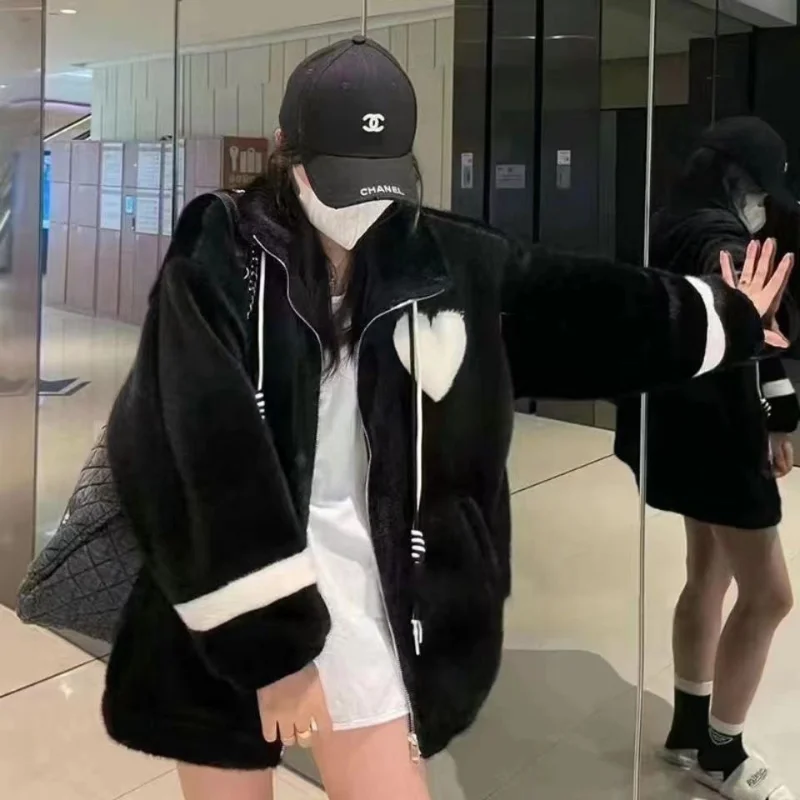 Winter Coat for Women Coats Jackets Faux Fur Coats Warm Korean Fashion Loose Faux Rabbit Fur Tops New 2022