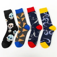 10pair skateboard leisure cotton cartoon pizza swordfish skull pattern trend fashion sports menwomen socks wholesale christmas