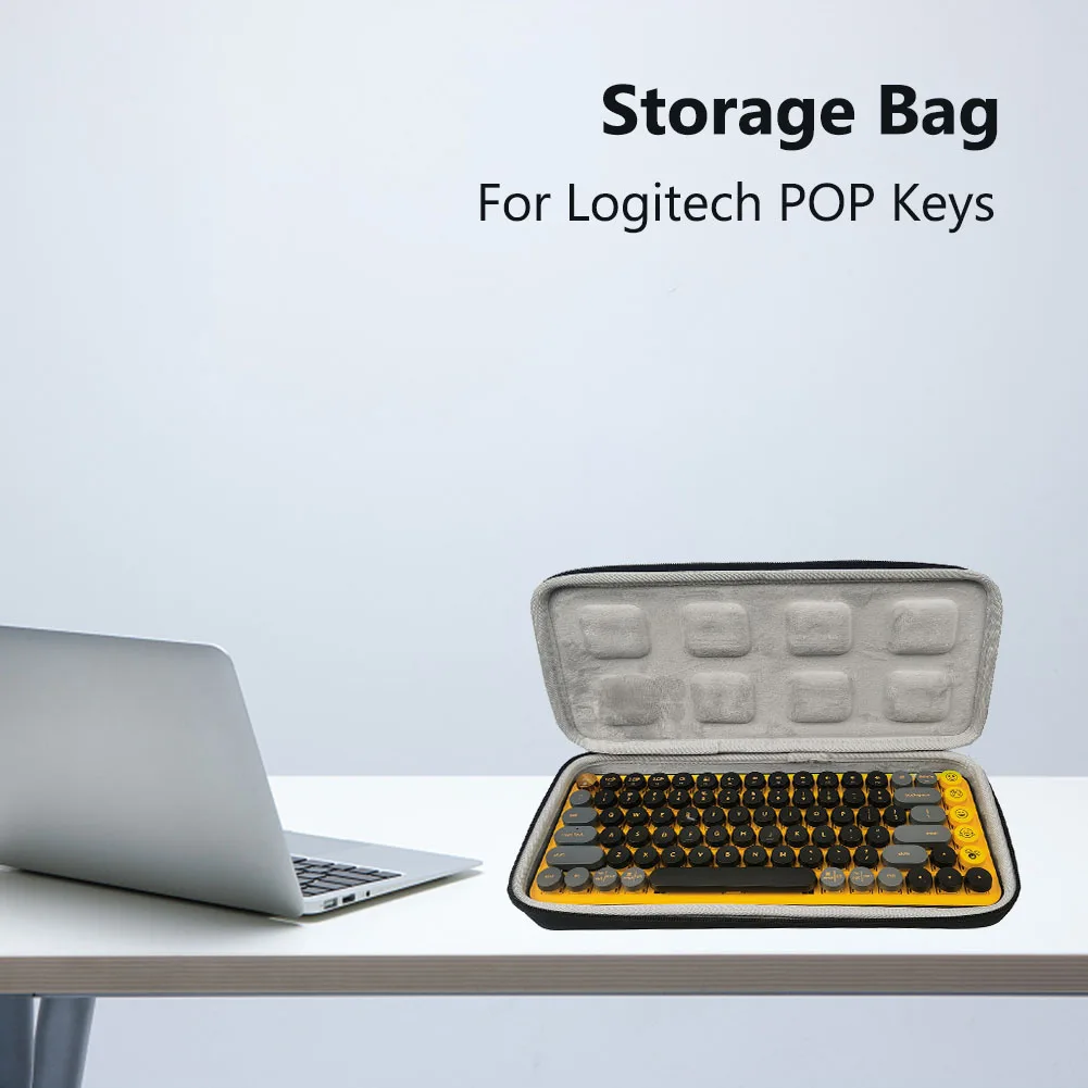 

Portable Waterproof EVA Storage Organizer Pouch for Logitech POP Keys Wireless Mechanical Keyboard Protection Carrying Case