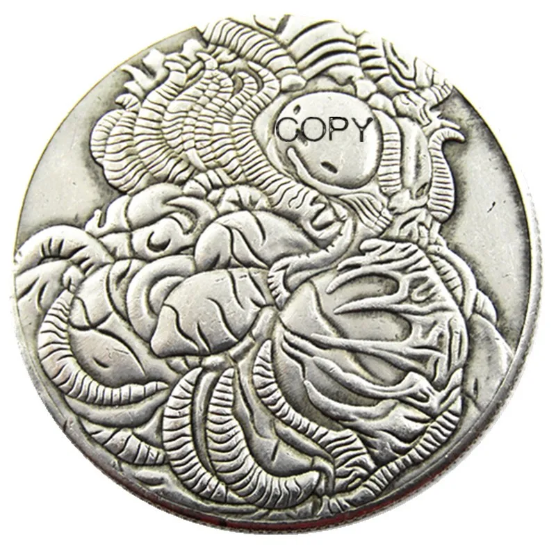 

HB(136)US Hobo Morgan Dollar skull zombie skeleton Silver Plated Copy Coins