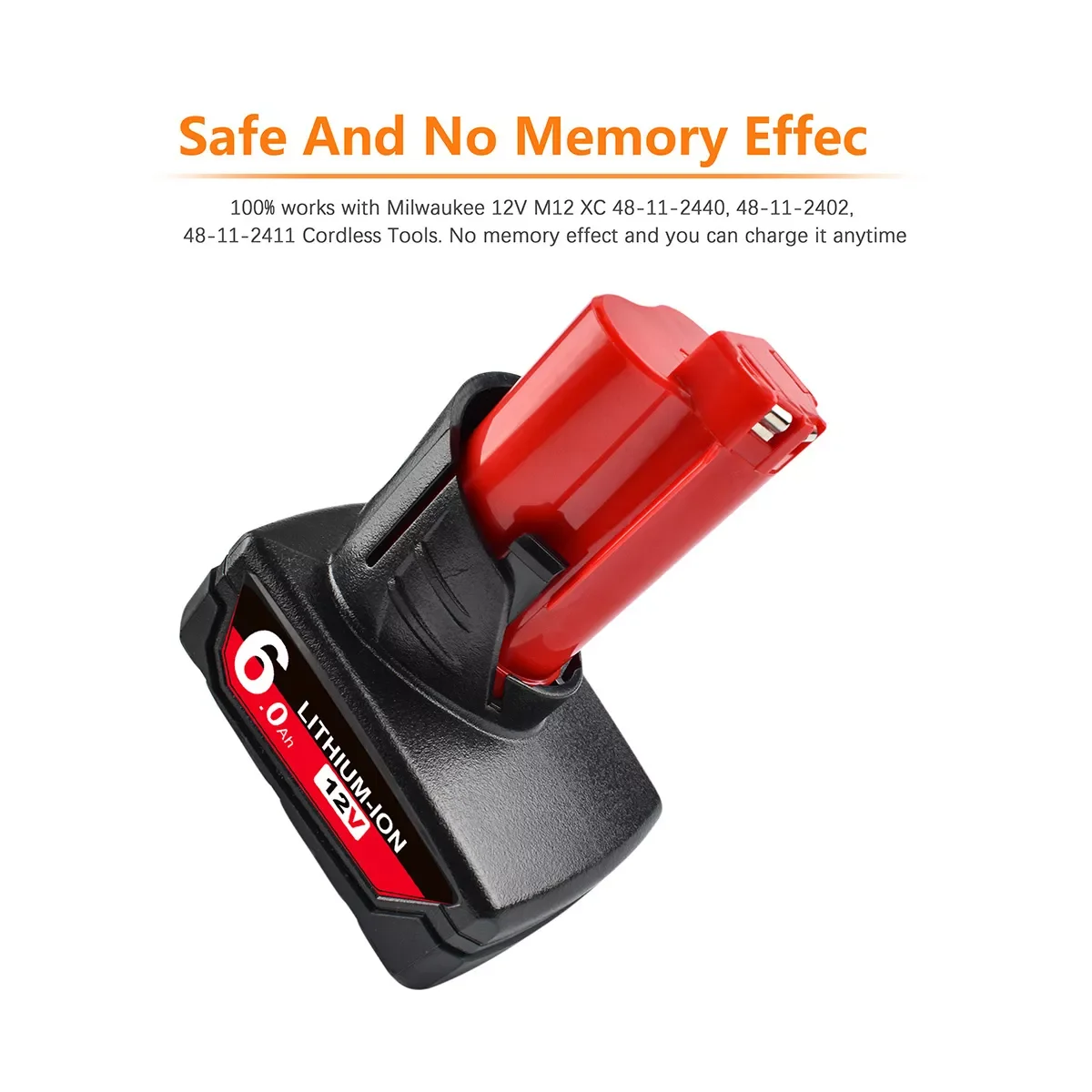 

12V 6.0Ah M12 Battery for milwaukee Power Tool Li-ion Battery C12 XC 48-11-2440 48-11-2402 48-11-2411 48-11-2401